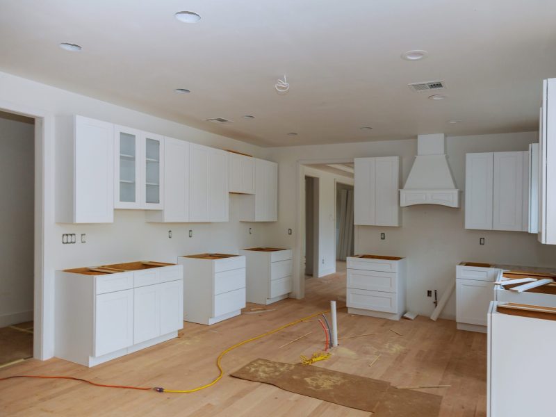 Home improvement kitchen view installed in a new cabinet